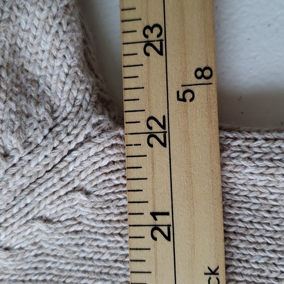 Alps Vintage Embroidered Sweater Women Large Cream Tan Cotton Floral Cottagecore - Picture 9 of 11